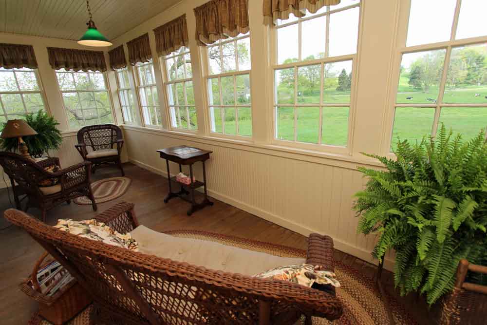 cozy sitting area with view of PA Dutch Country